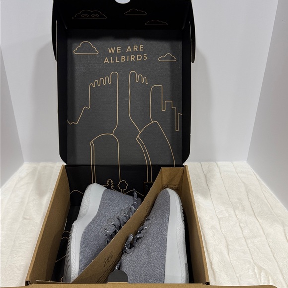 Allbirds Woman’s Wool Runner-Up Mizzle in Light Grey Size 8 New In Box - Picture 4 of 13